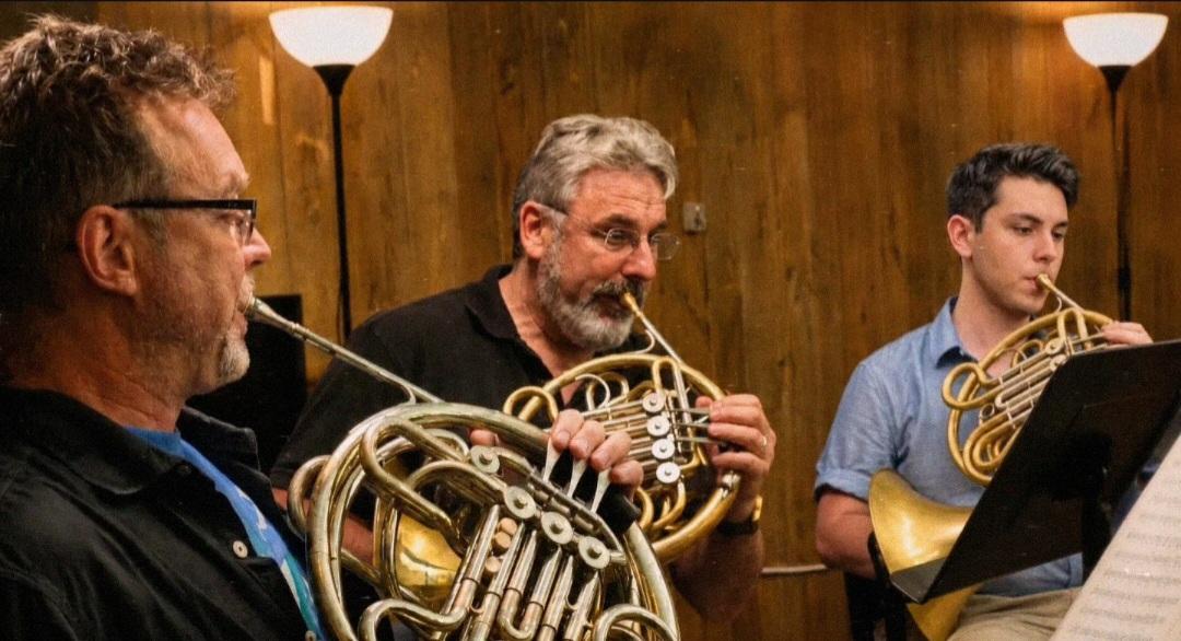 Horn trio rehearsal